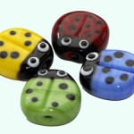 Lampwork ladybug beads by Helen Vanek